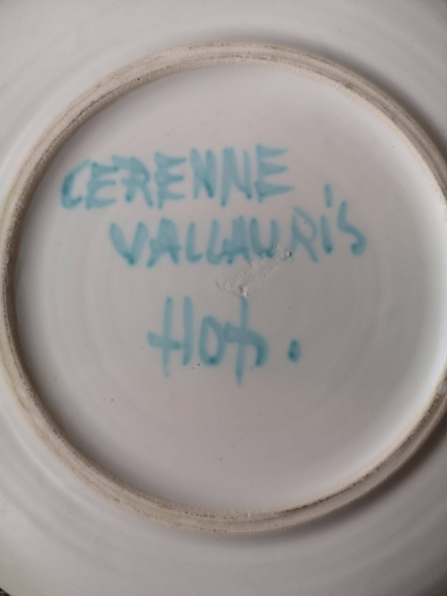 Enamelled ceramic plate with fish decoration - Gérard Hofmann - Vallauris - 1950s