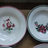 Set of 4 mixed porcelain soup plates from HBCM and Digoin 2008106