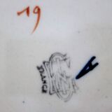 2 decorative wall plates Gien, circa 1900