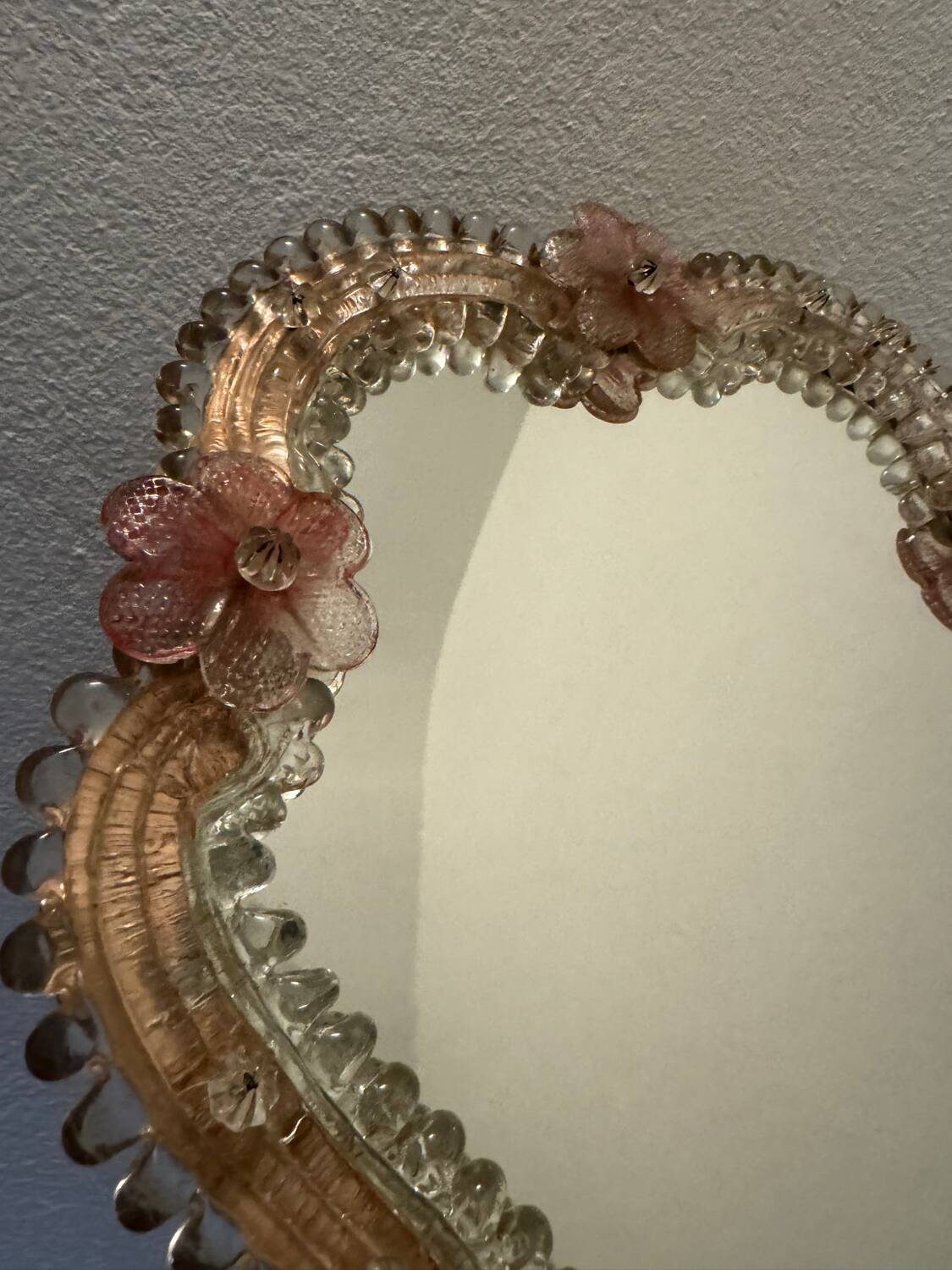 Murano glass mirror from the 60s