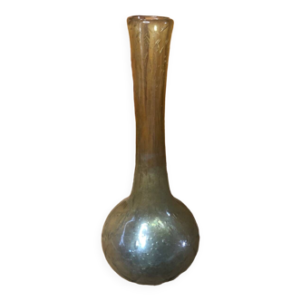 Old biot soliflore vase vintage bubble blown glass #a408