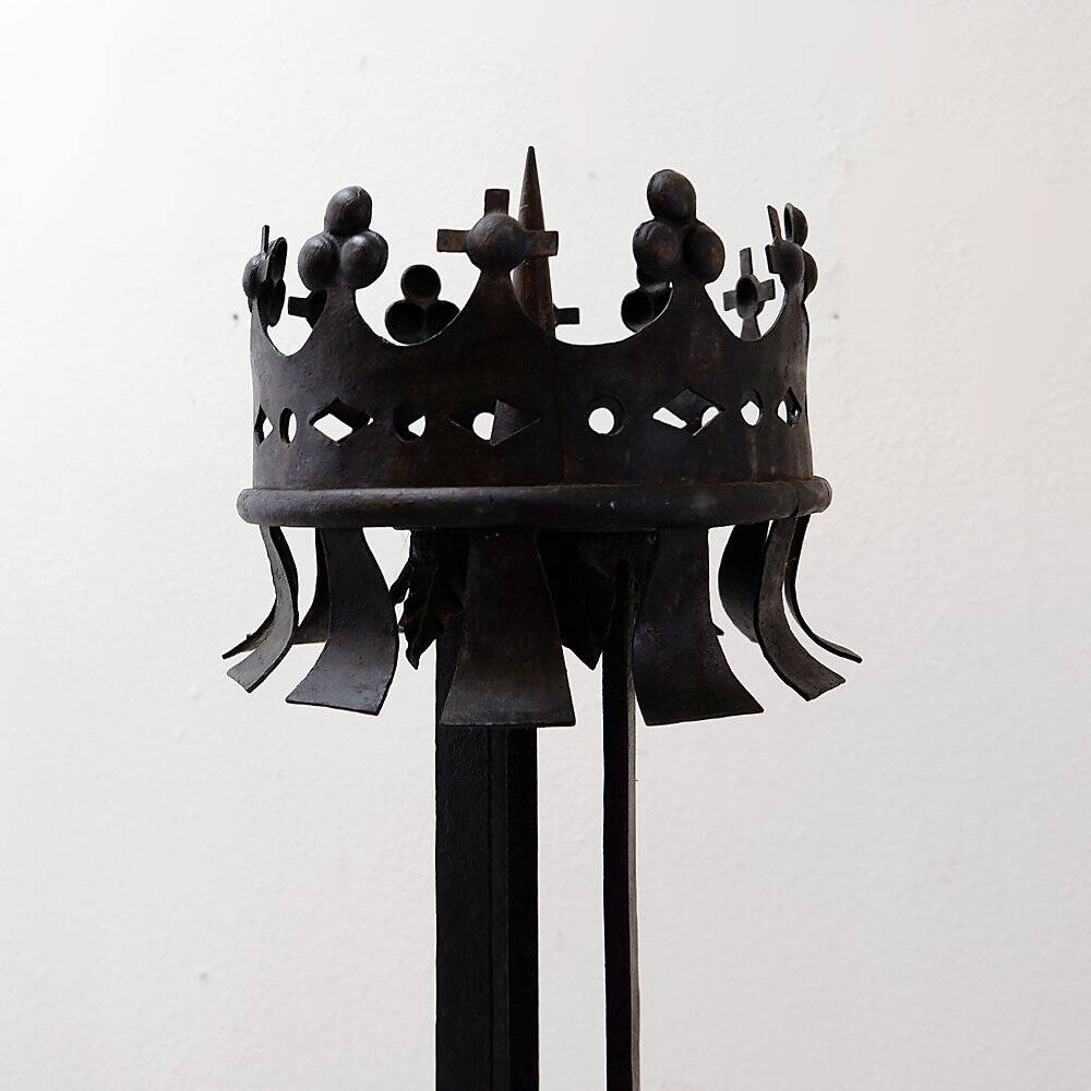 Grand Italian chandelier in wrought iron - 19th century