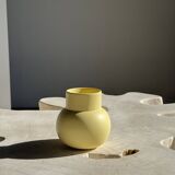 Small light yellow ball vase
