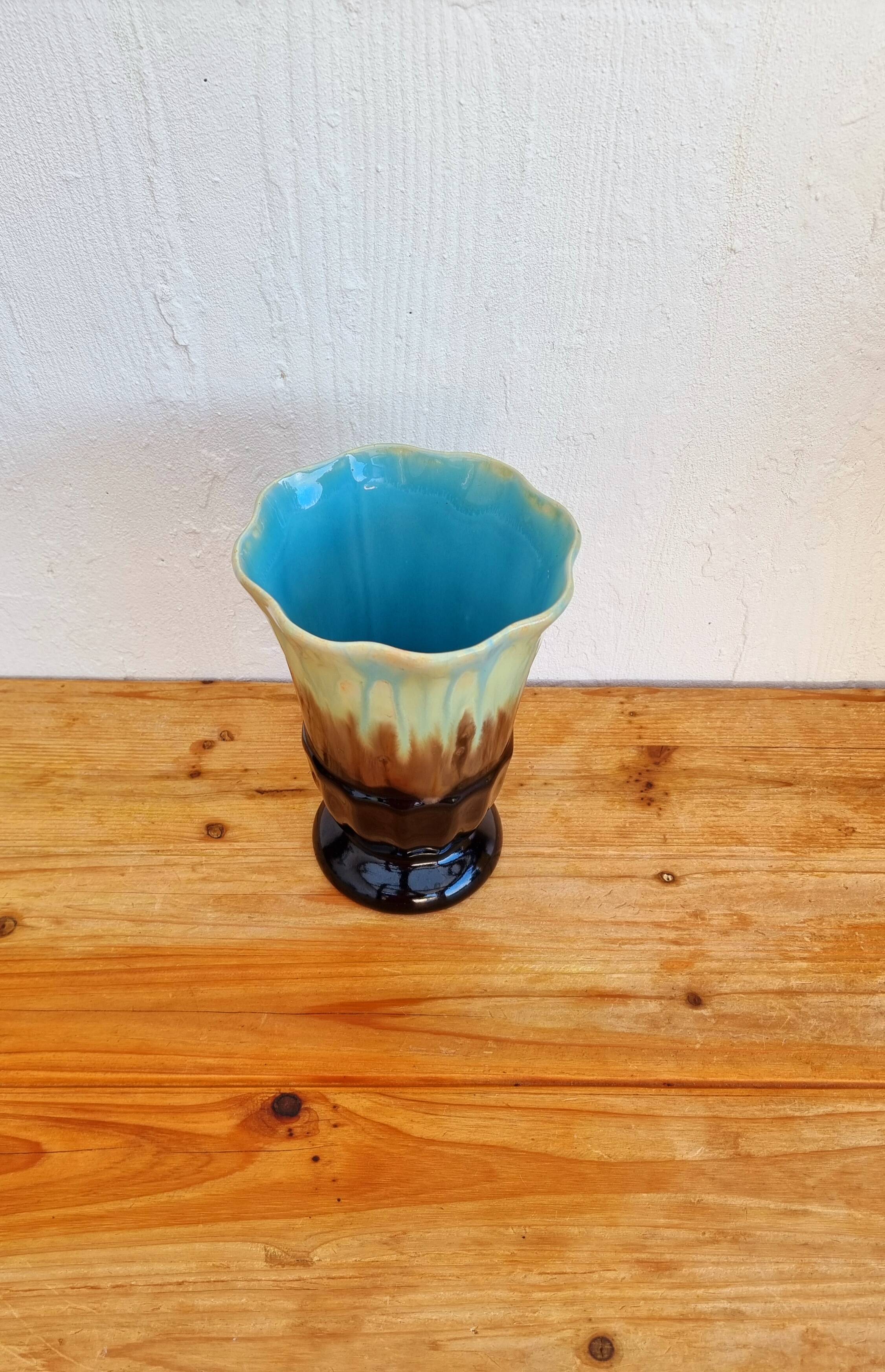 Vallauris style ceramic vase