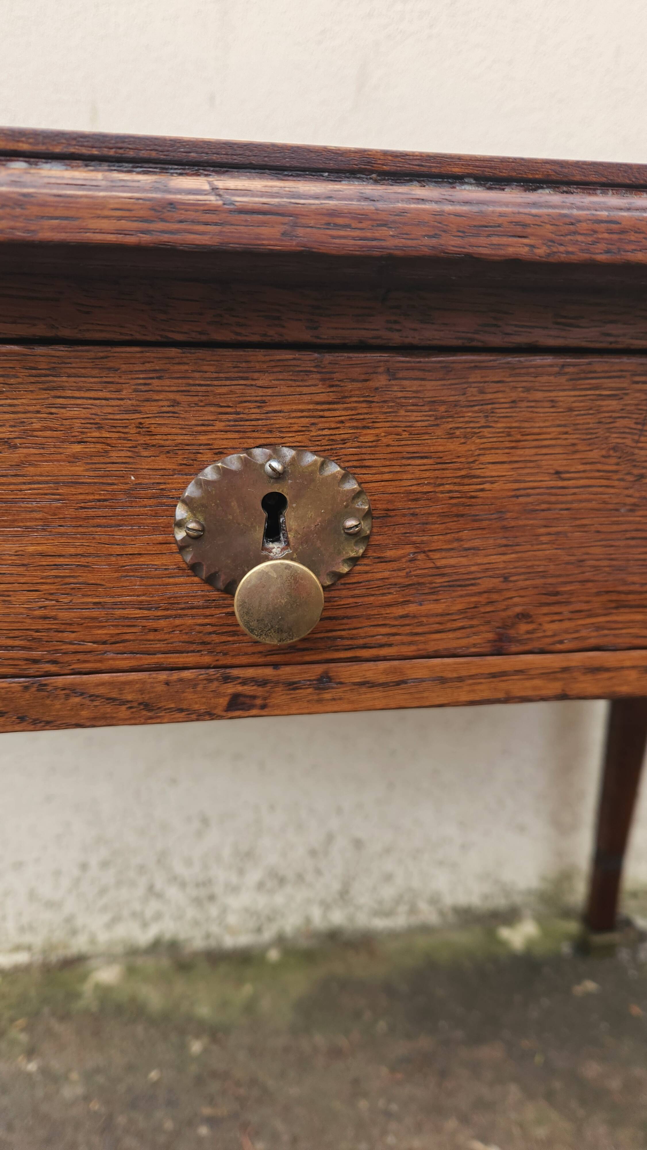 Vintage wooden desk from the 19th century, Louis XVI style.