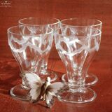 4 large water glasses or Evian ice cream cups