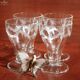 4 large water glasses or Evian ice cream cups