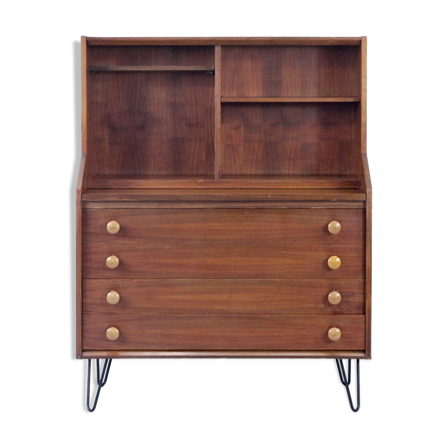 Italian midcentury bureau in teak