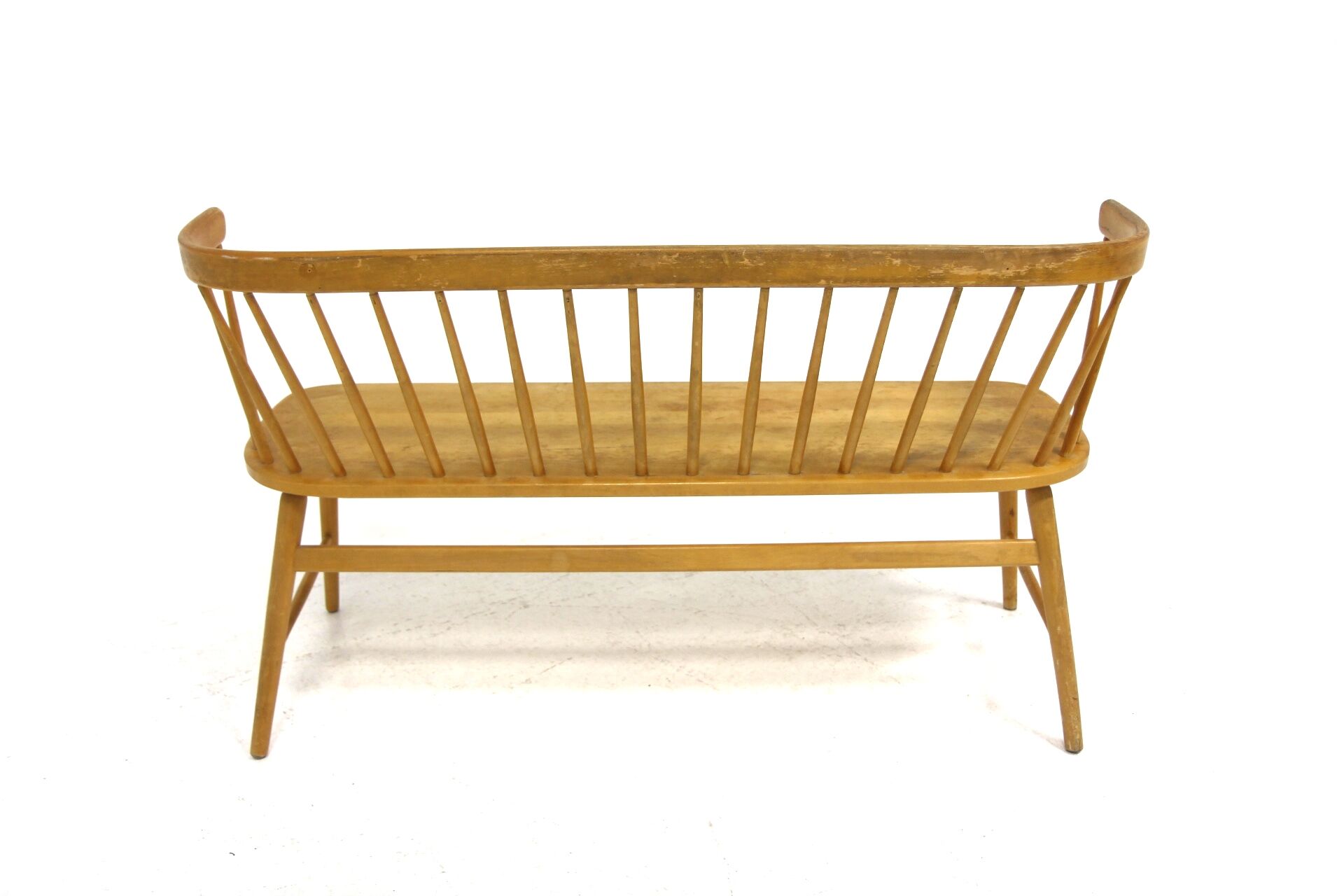 Banc scandinave  "Florida" en hêtre, frères Wigells, Suède, 1950