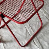 Red folding chairs Talin Italy, 1980