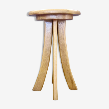 Solid oak stool from the 50s and 60s