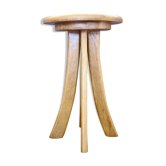 Solid oak stool from the 50s and 60s
