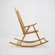 1960s Mid-century Wooden Rocking Chair, Czechoslovakia