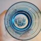 6 glasses of colour-cut blue whisky cups
