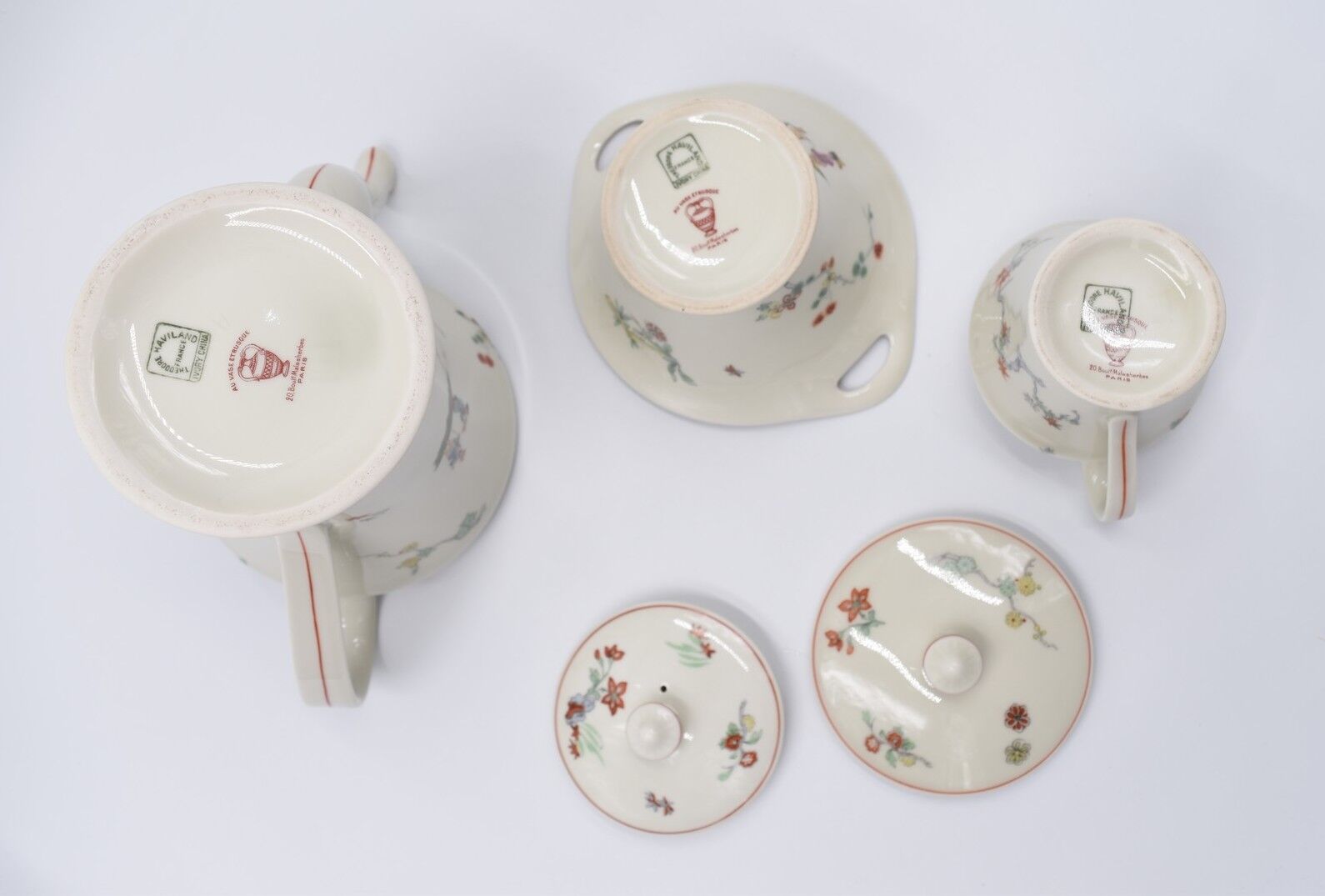 Limoges Haviland porcelain coffee service for Au Vase Etruscan chinese décor