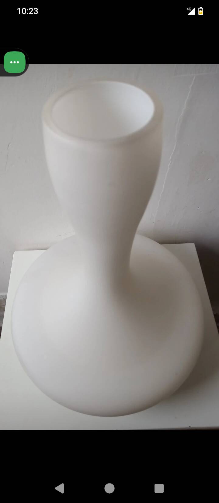 Pair | vintage opaline glass mushroom table lamps (h. 31 cm)