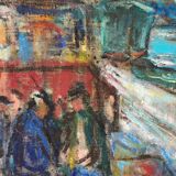 Swedish Oil on Canvas – “Port of Gothenburg” by Eric With