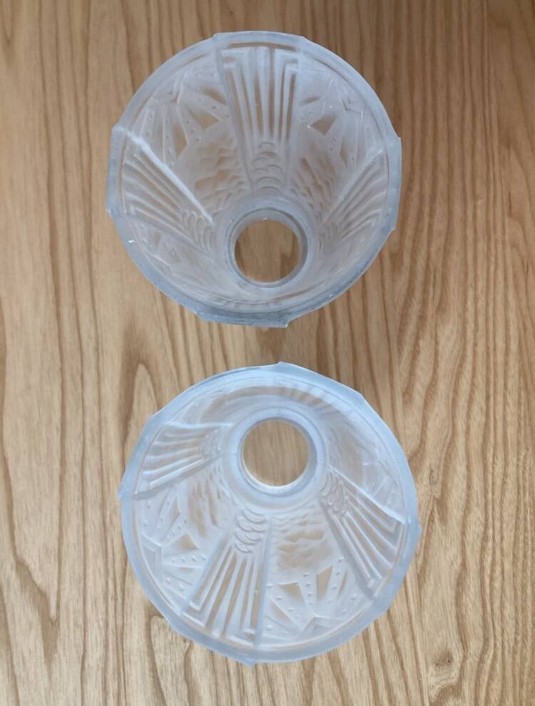 Pair of Art Deco Muller Brothers pendant lights