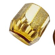Art Deco oroplastic candy dish from Moser, Czechoslovakia, 1930s