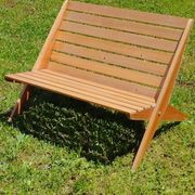 Folding garden bench, ultra compact - vintage, "Mid-century" design