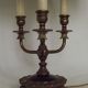 French Empire Style 3 Light Boulotte Table Lamp with Lion Feet and Shade
