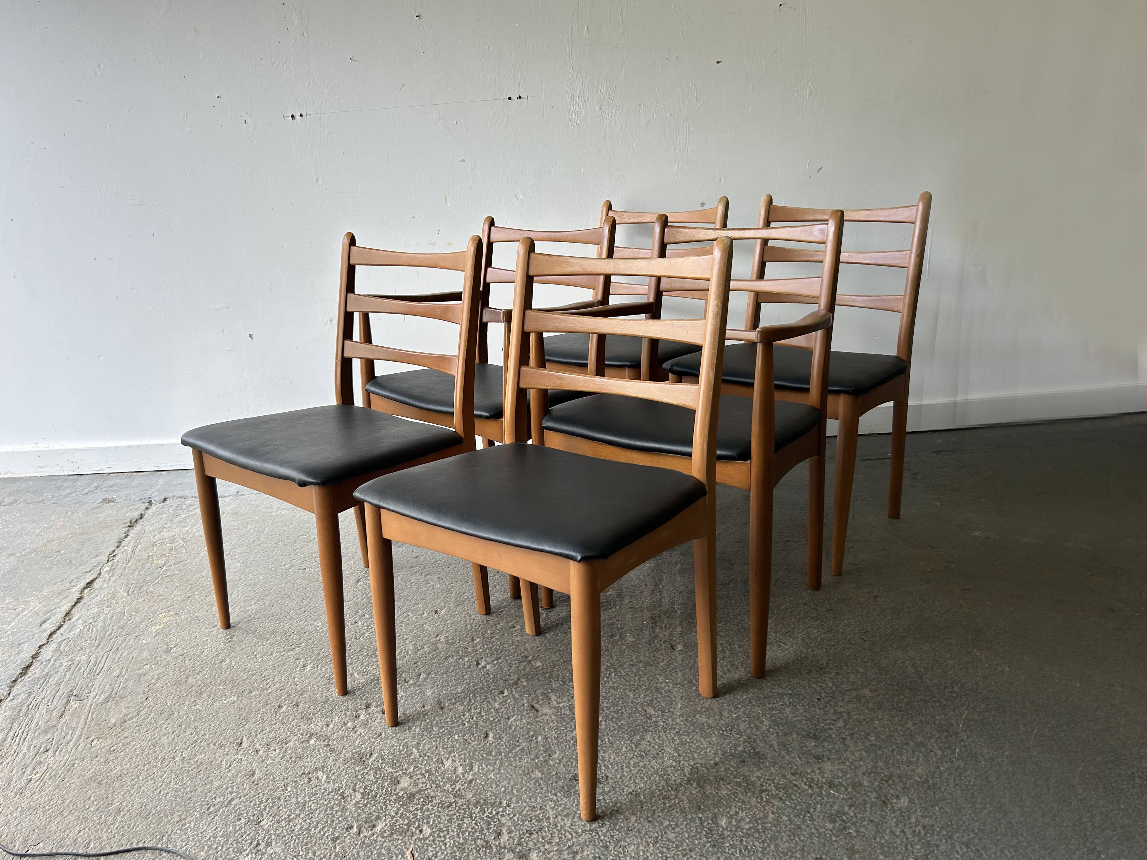 1960/70s Mid-Century set of 6 dining chairs by Schreiber Furniture