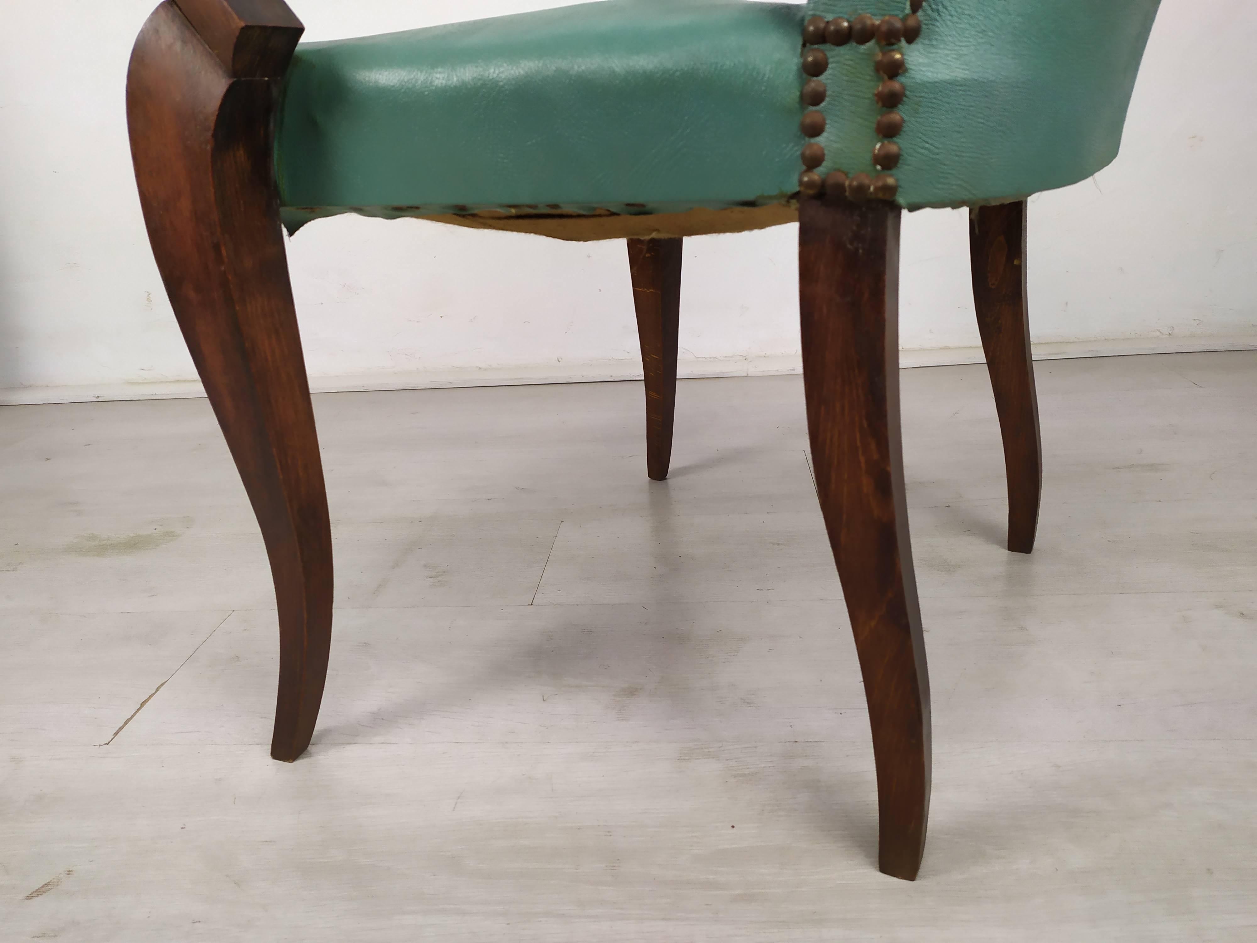 5 art deco bridge armchairs