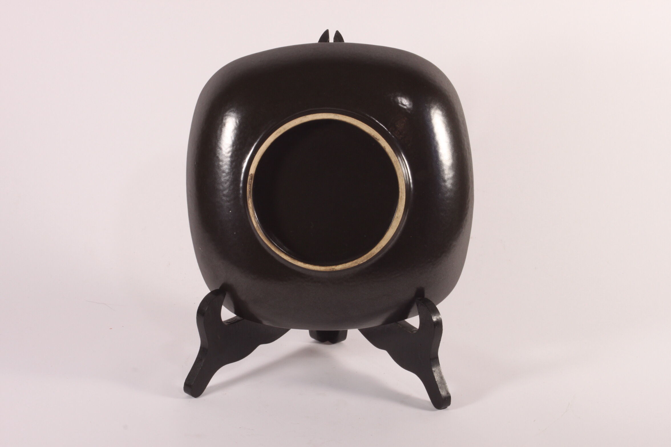 Geometric tracing ceramic vide-poche bowl, 1960s.