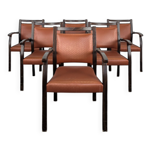 Série de 6 fauteuils - cuivre