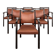 Set of 6 vintage chairs in copper colour.