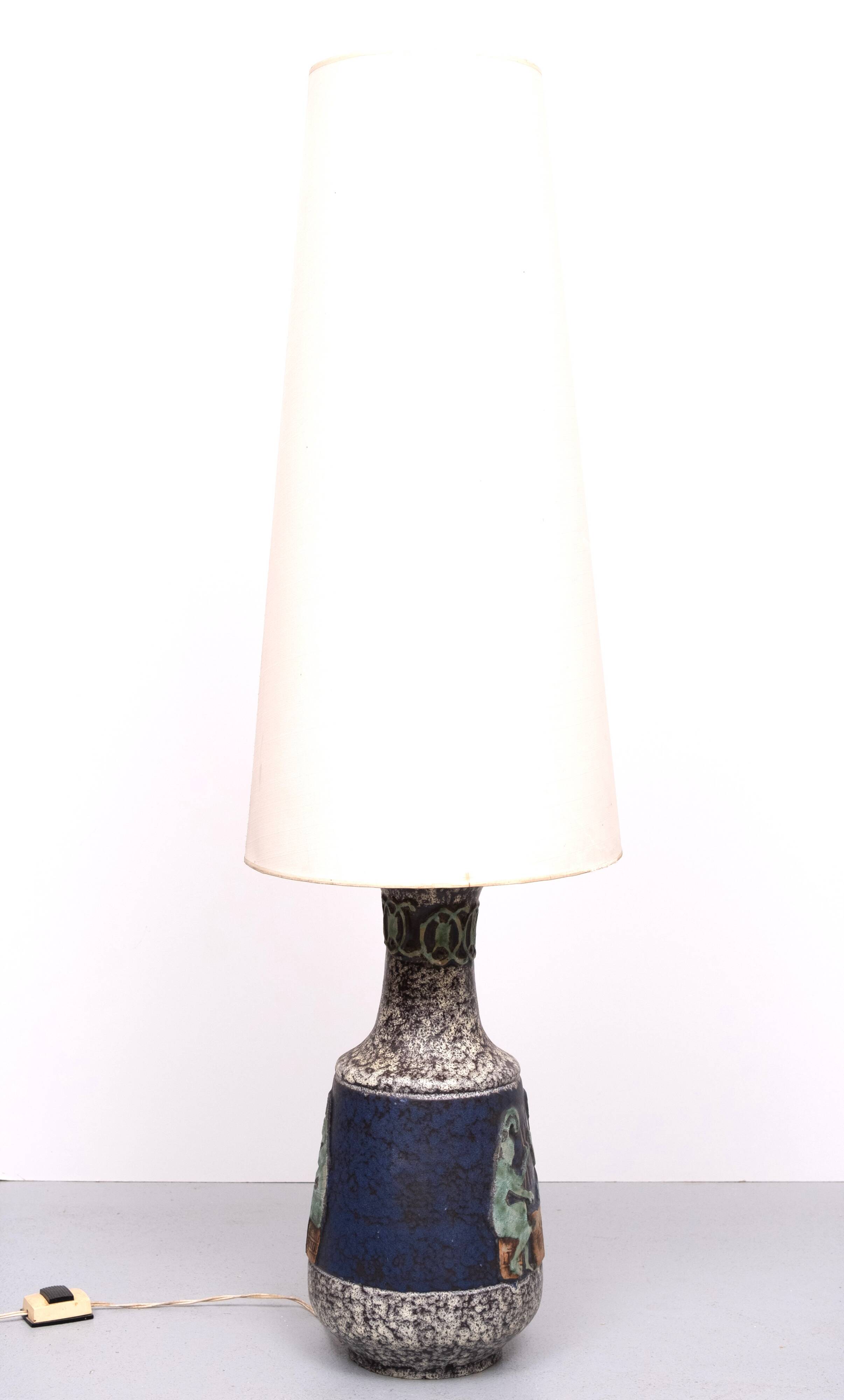 Walter Gerhards Ceramic Floor lamp  1960s Germany