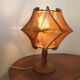 Scandinavian lamp, wire and wood, 60s 70s