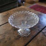 Trio of antique openwork pressed glass bowls – France, 1920–1940