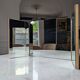Mid-century tabletop triptych dressing mirror