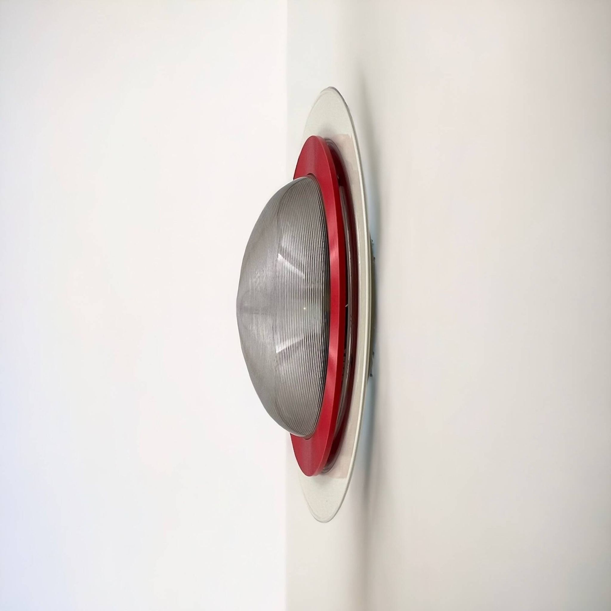 Luci Milano ‘Sat 50’ Flush Mount Lamp - Futuristic Design New Old Stock 80s