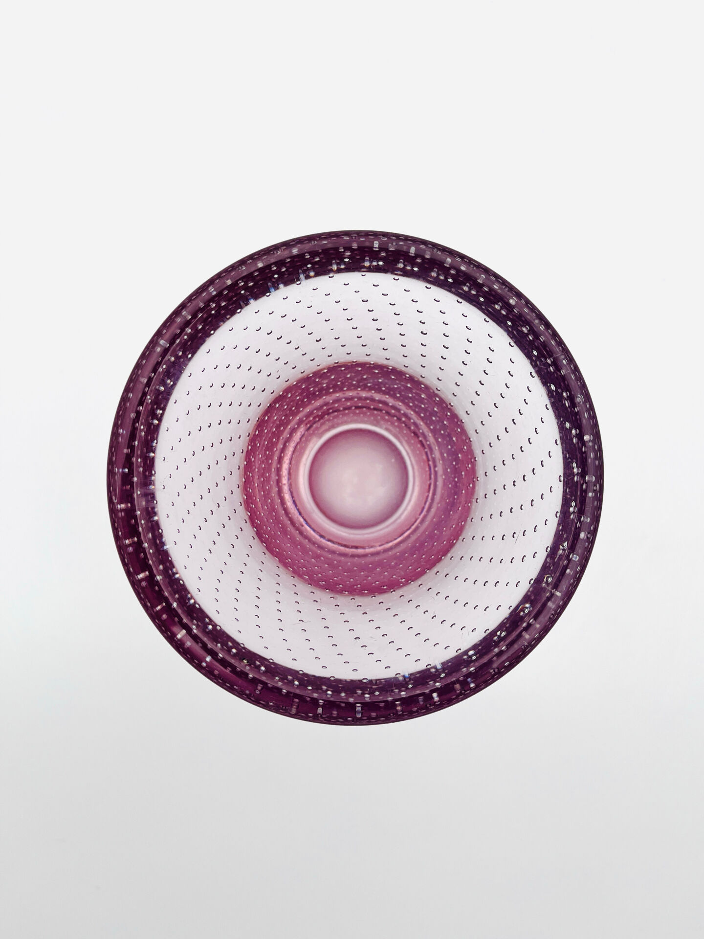 Murano Vase Archimede Seguso Bullicante Amethyst 1950