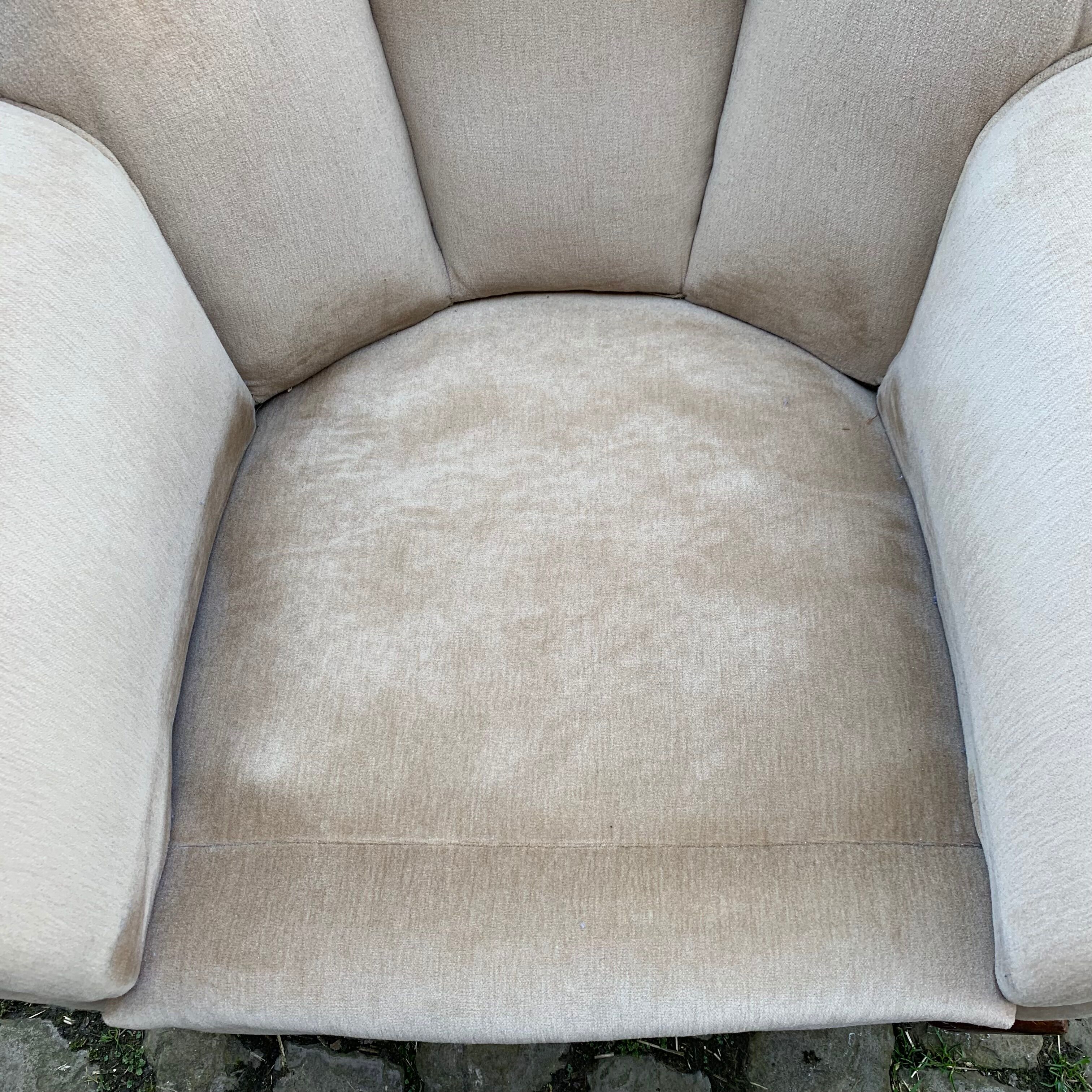 Pair of art deco shell armchairs