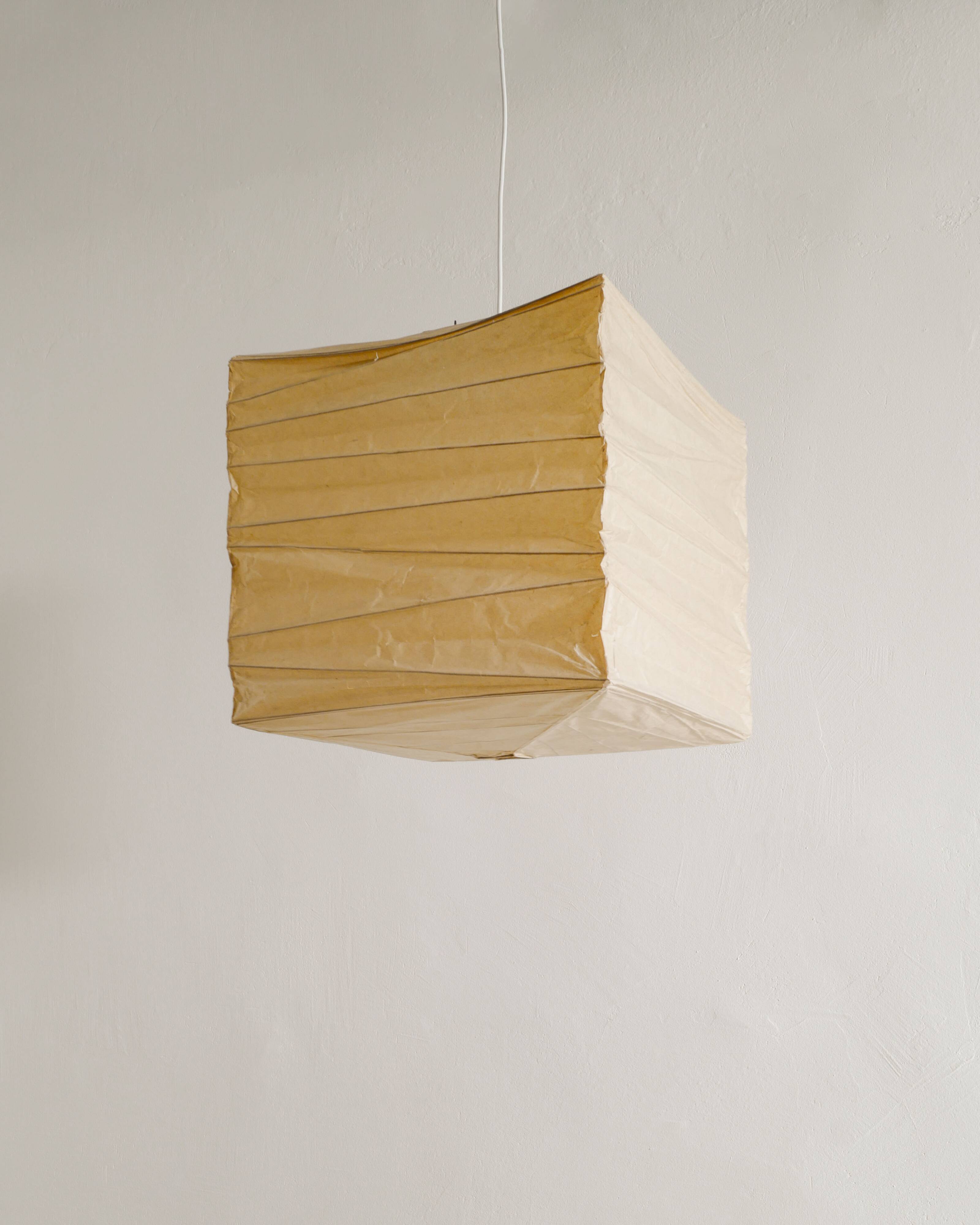 Vintage Mid Century "45X" Ceiling Paper Pendant Lamp Isamu Noguchi, 1970s