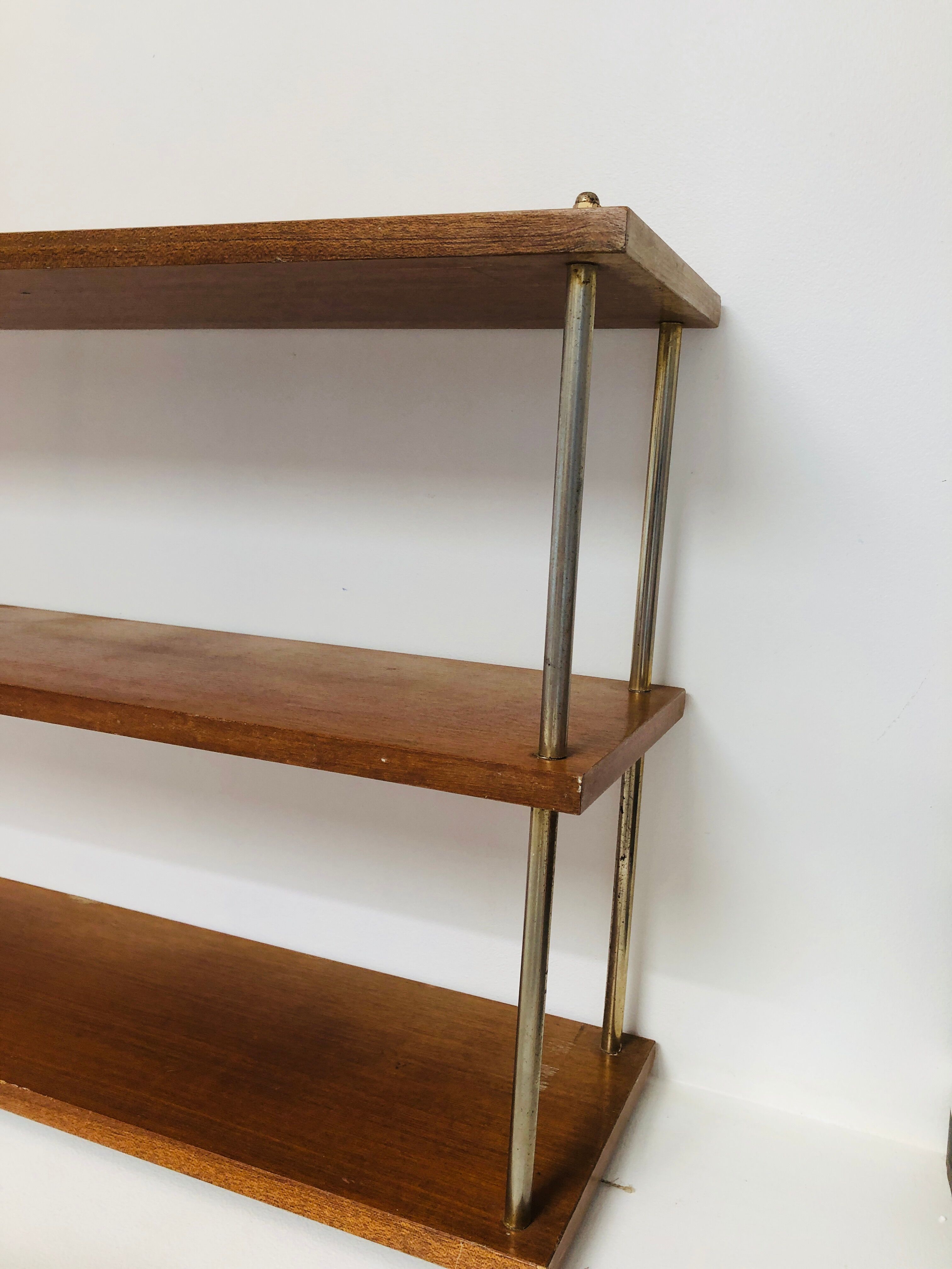 Shelf to install wood and brass, 1960