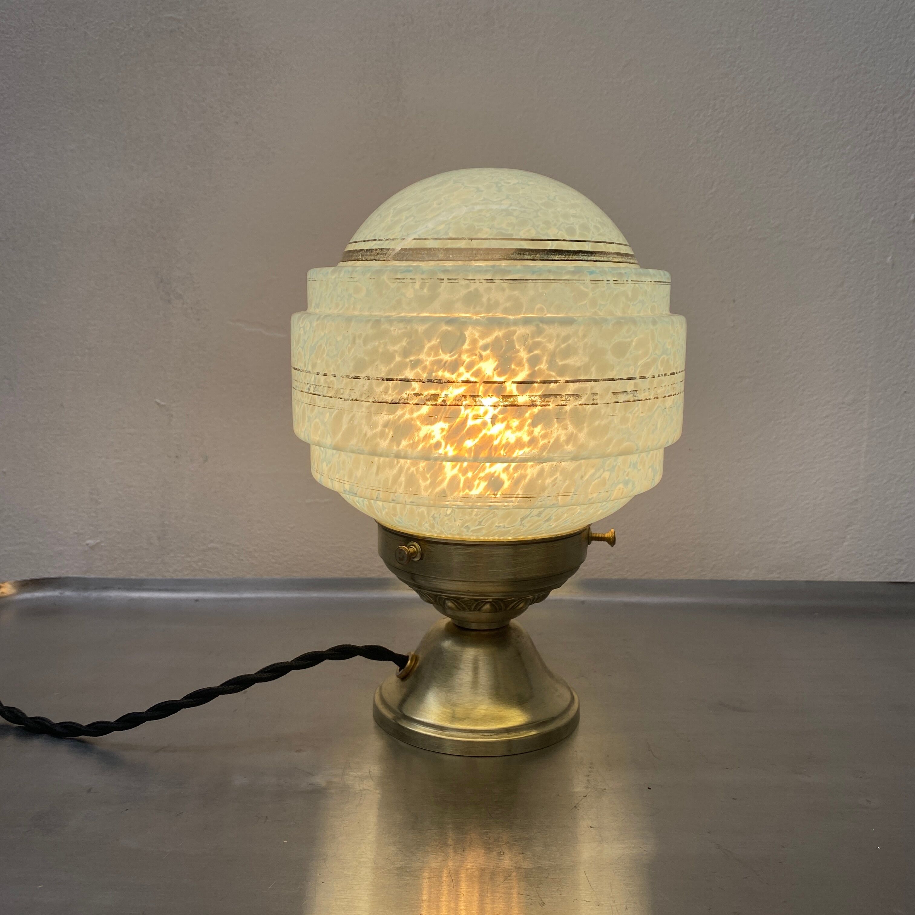 Clichy glass bedside lamp
