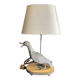 Silvered bronze duck lamp by Maison Charles, early 20th century.