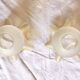 Set of 2 vintage polished glass lampshades