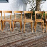 6 chaises baumann n°21 hêtre clair