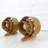 Pair of V-327 pine wall lights Hans-Agne Jakobsson for AB Markaryd, 1960