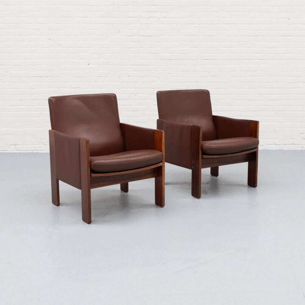 Set of 2 Cassina 917 armchairs by Afra & Tobia Scarpa 1960s
