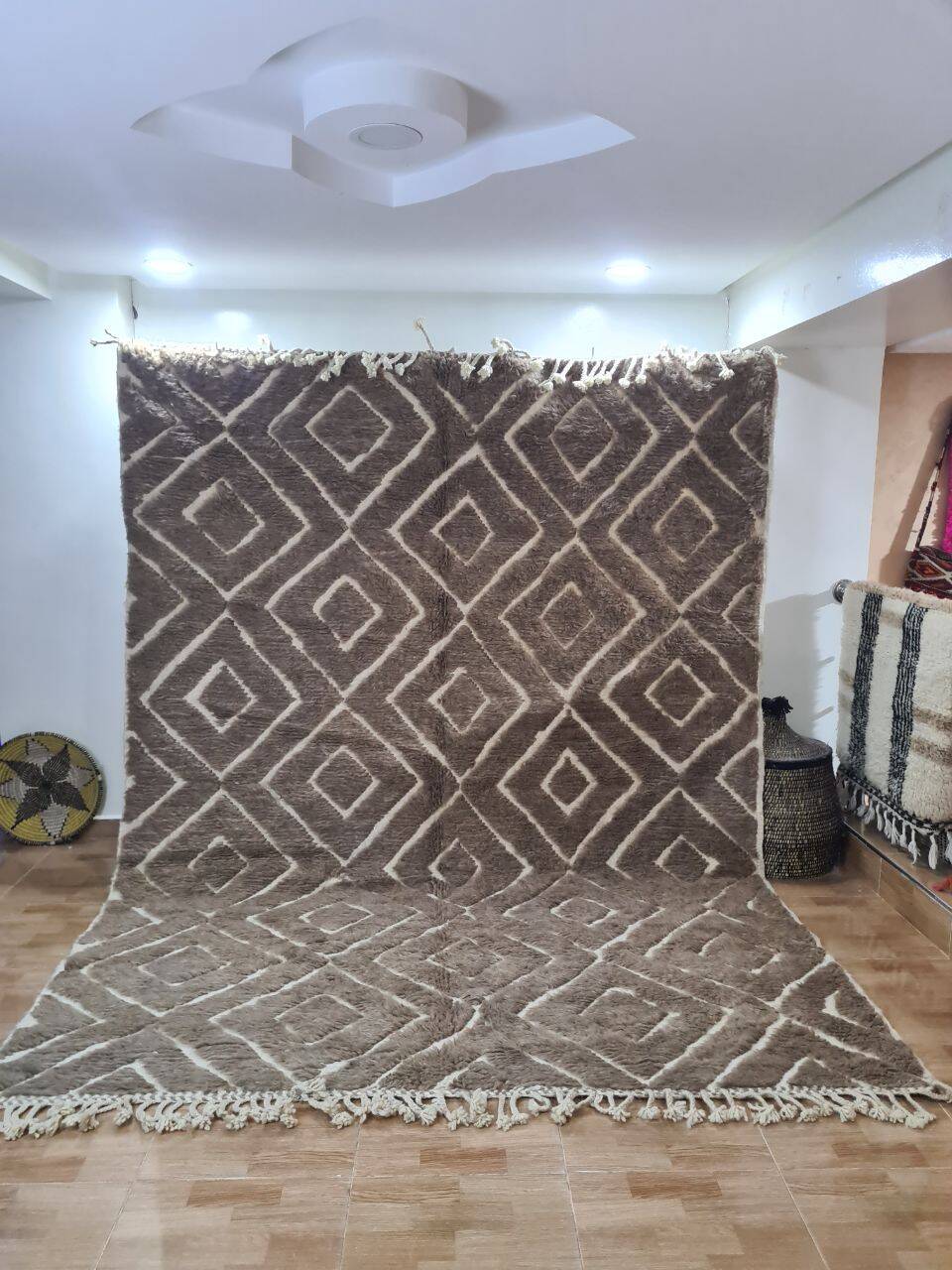 Handmade wool Berber rug 300X200 cm