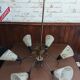 Hanging lamp 6 branches tulips vintage glass 50/60