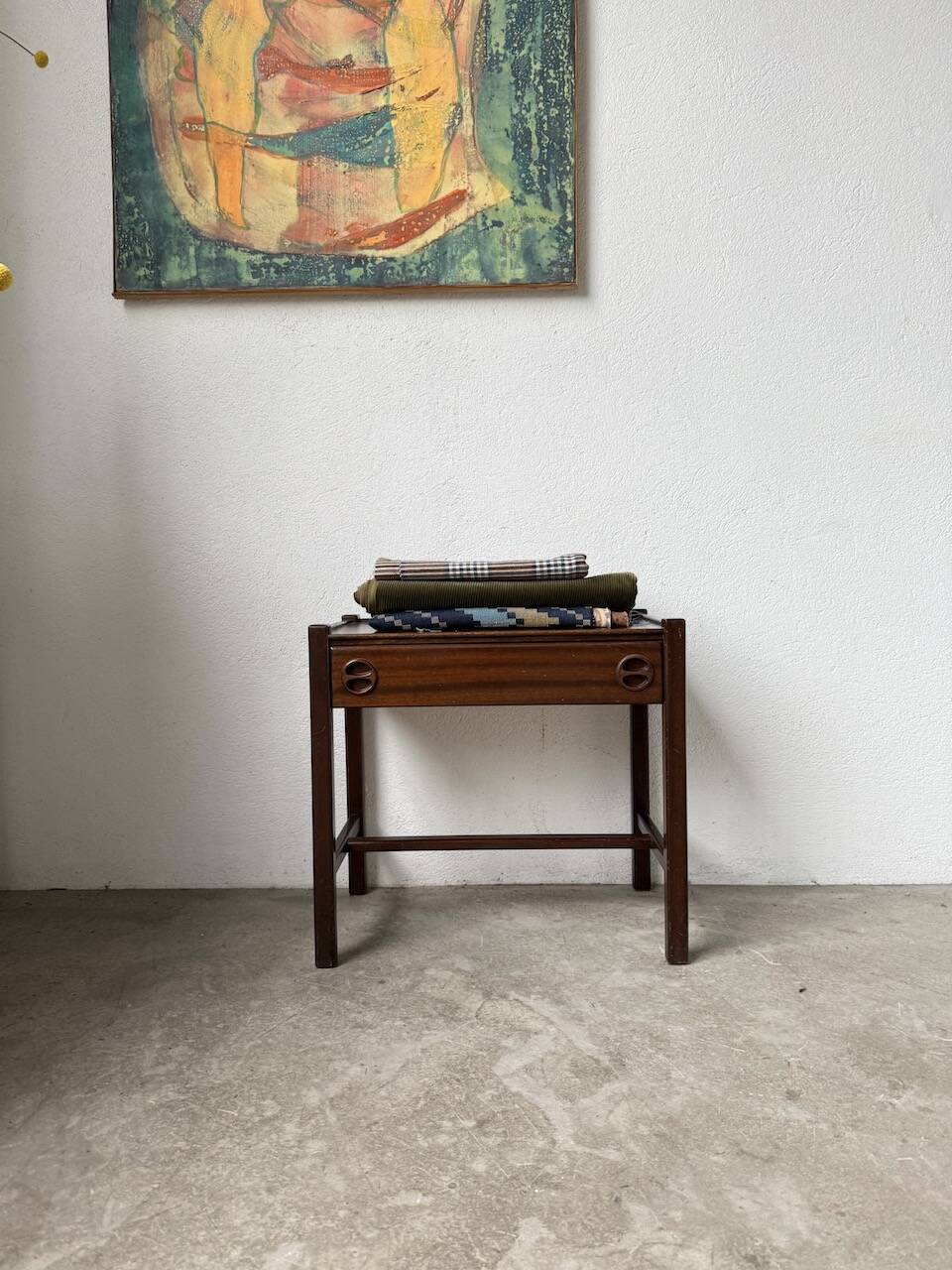 Jacques Hauville bedside table Roche Bobois mahogany