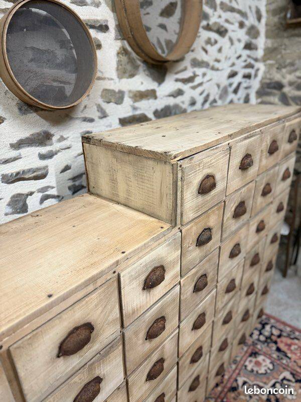 Magnificent wooden workshop cabinet.