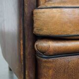 Vintage Sheepskin Leather Club Chair